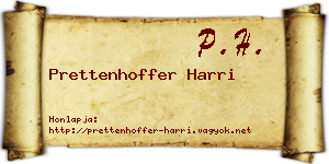 Prettenhoffer Harri névjegykártya